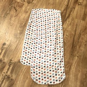 - Patriotic red white and blue fashion scarf with stars